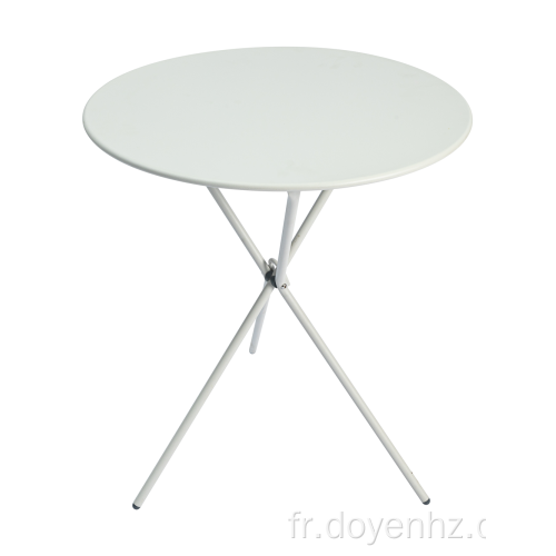 Table pliante ronde en métal 60 cm à 3 pieds
